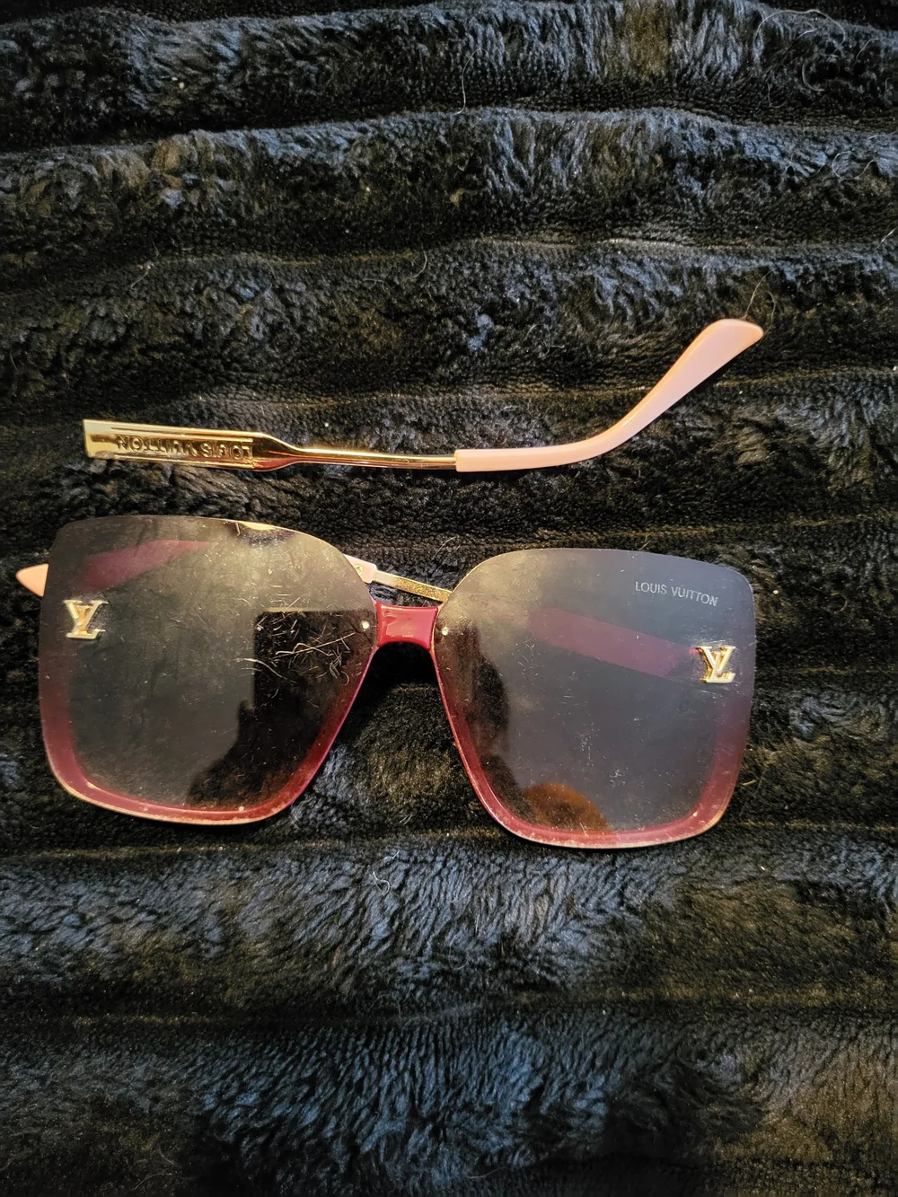 Louis Vuitton Women's Square Sunglasses in Burgundy